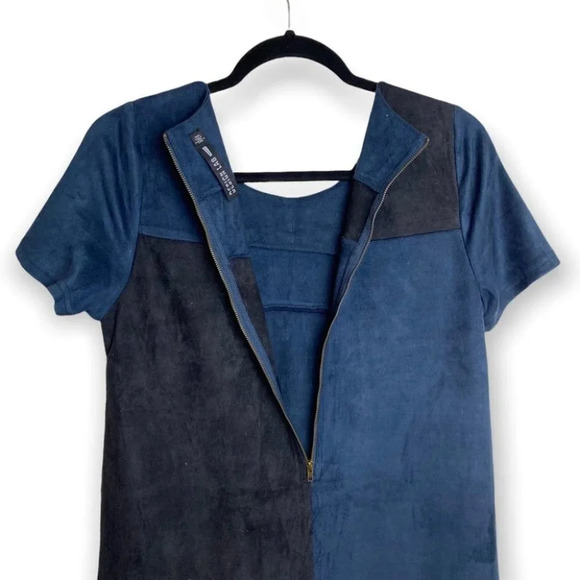 Lord & Taylor Design Lab Faux Suede Patchwork Sheath Dress - Picture 4 of 6